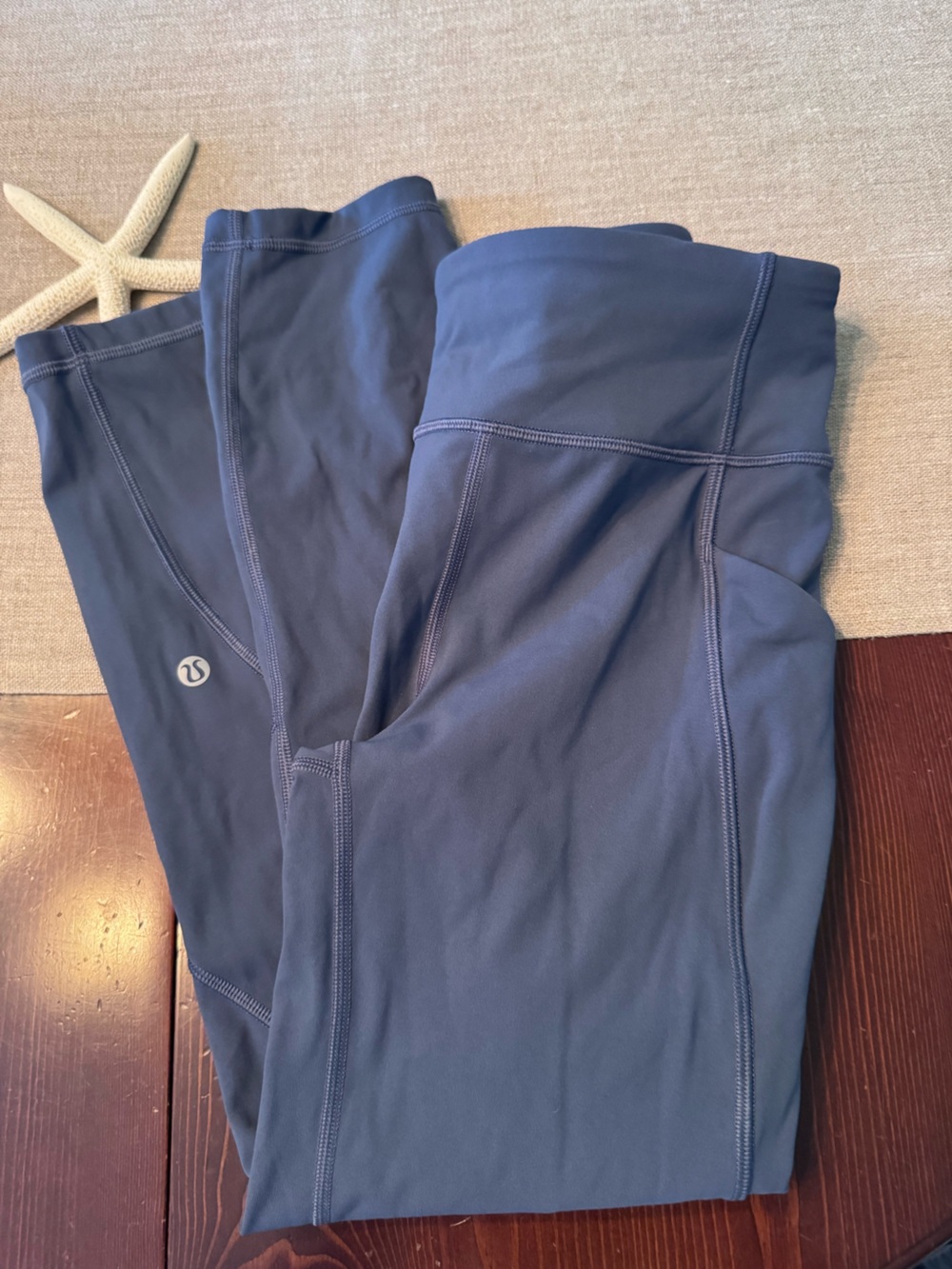 Lululemon grey blue leggings size 6 25" inseam